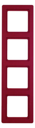 Berker 10146062 Rahmen 4fach Q.1 rot samt