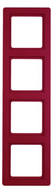 Berker 10146062 Rahmen 4fach Q.1 rot samt