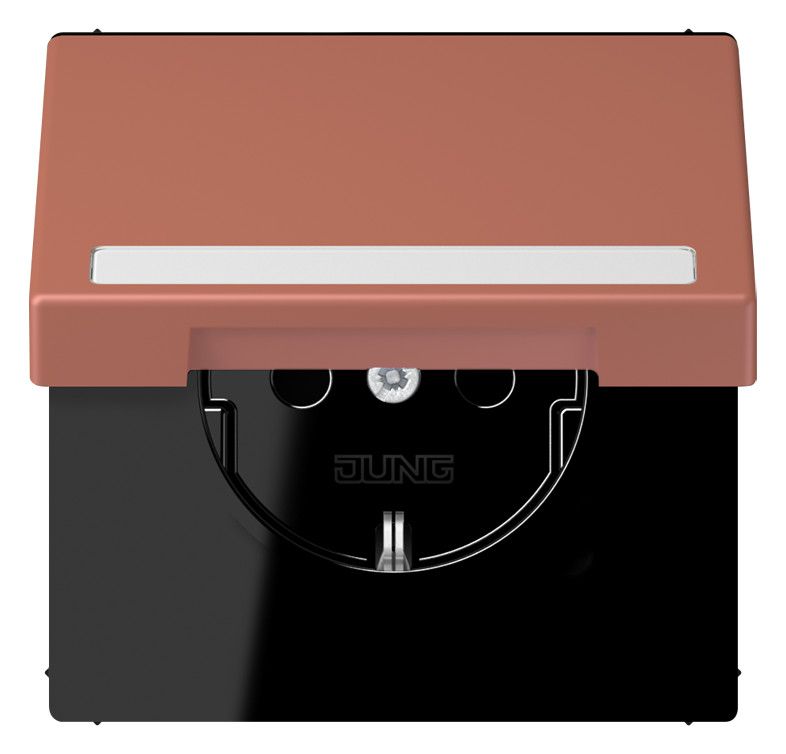 Jung LC1520BFNAKL236 SCHUKO-Steckd.KI m. Klappdeckel m.S