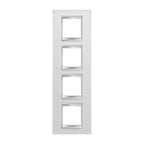 GEWISS GW16229TB Abdeckrahmen LUX International 2+2+2+2M vert. Milchweiss