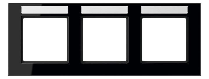 Jung AC5830BFNASW Rahmen 3fach Schriftf. waagerecht bruchs. A creation schwarz