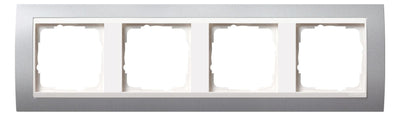 GIRA 0214326 Abdeckrahmen 4fach Zwischen rahmen RW gl. Event Farbe Alu