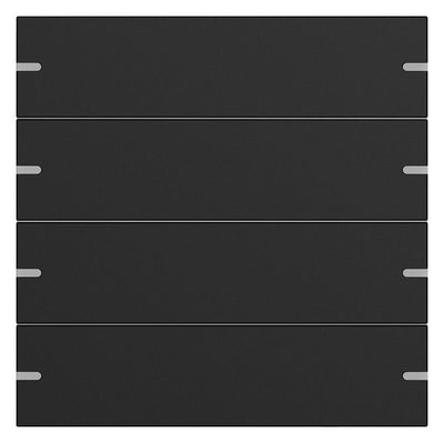 GIRA 5024905 Wippenset 4fach Tastsensor4 TS4 Aluminium Schwarz matt (lackiert)