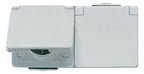 Jung 622WW AP/WG SCHUKO Steckdose 2f verdrahtet waagerecht WG600