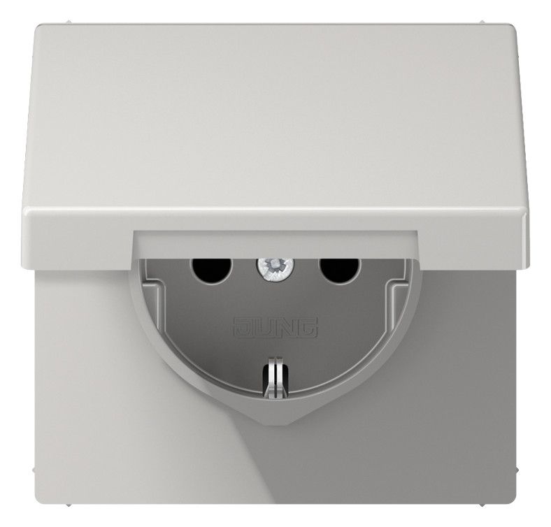 Jung LS1521KLLG SCHUKO Steckd.m.Klappd.