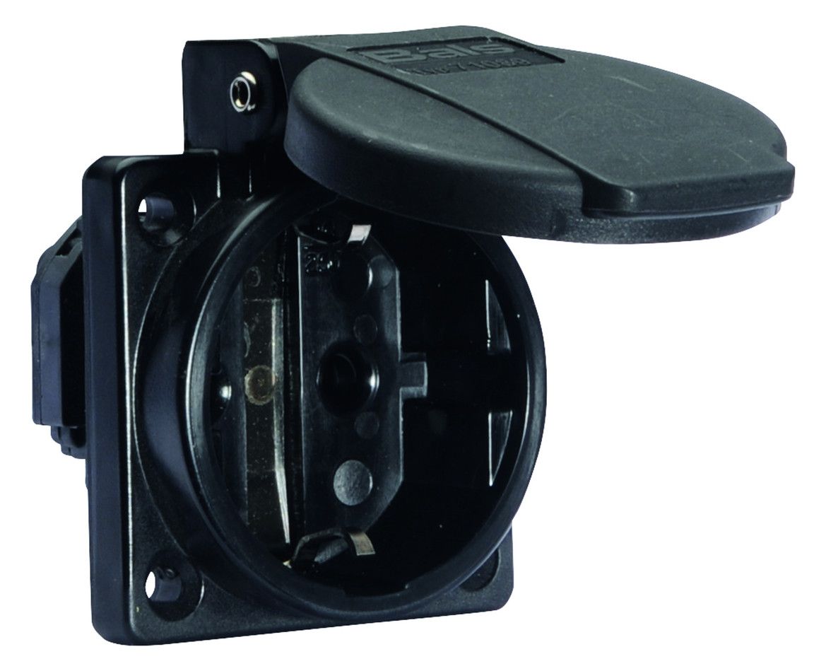 Bals 71097 Schuko-Anbausteckdose 16A 3p IP54 schwarz ortsfest