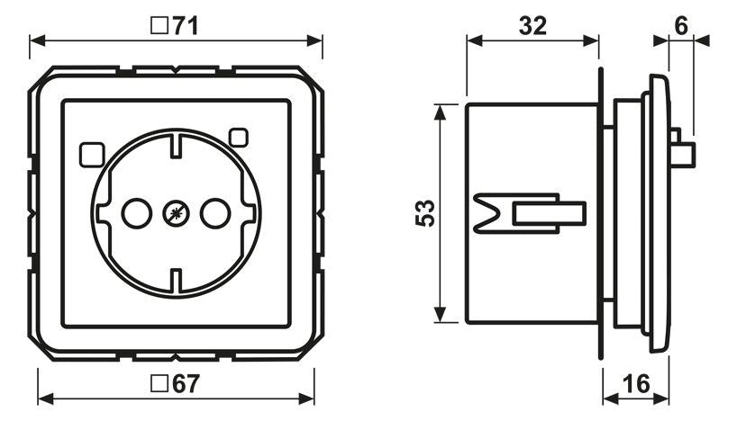 Jung CD5520.30WW FI-SCHUKO-Steckdose 30mA