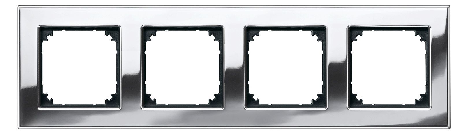 Mert 475439 M-PLAN-Metallrahmen 4fach Chrom