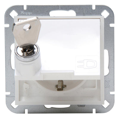 Kopp 951529001 HK07 Schuko Steckdose Klappd.erh.Ber.schutz abschließbar rws