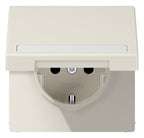 Jung LS1520BFNAKL SCHUKO Steckdose m.Klappdeckel u.Schriftfeld weiß