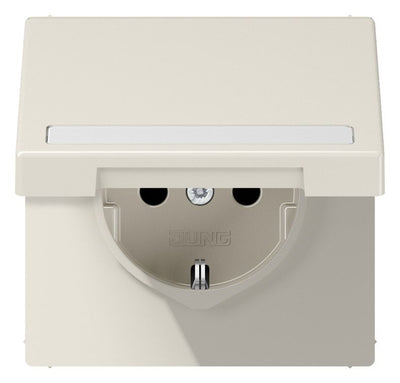 Jung LS1520BFNAKL SCHUKO Steckdose m.Klappdeckel u.Schriftfeld weiß