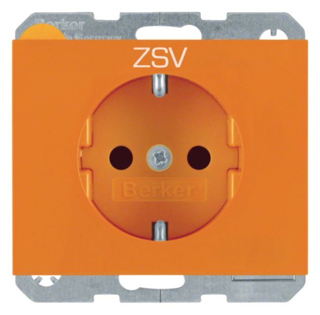 Berker 47357114 Steckdose SCHUKO m.EHBS K.x orange