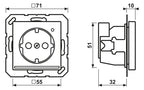Jung A1520-OSWMLNW SCHUKOsteckdose m.LED-Licht