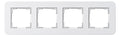 GIRA 0214410 Abdeckrahmen 4fach E3 Reinweiß/Reinweiß glänzend Soft-Touch