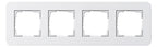 GIRA 0214410 Abdeckrahmen 4fach E3 Reinweiß/Reinweiß glänzend Soft-Touch