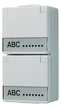 Jung 622NAW AP/WG SCHUKO Steckdose 2f verdr.Schriftfeld senkrecht WG600