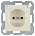 Berker 47508982 Steckdose SCHUKO m.B-feld S.1 weiß glänzend