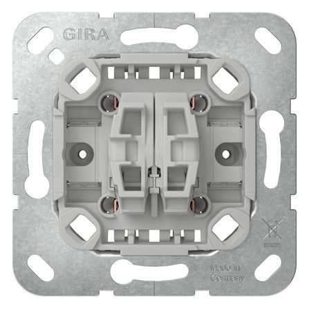 GIRA 383800 Tastschalter Wechselschalter 2fach o.Krallen Einsatz