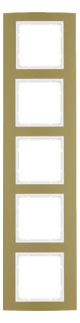 Berker 10153046 Rahmen 5fach B.3 Alu gold/polarweiß