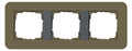 GIRA 0213426 Abdeckrahmen 3fach E3 Umbra/Anthrazit Soft-Touch