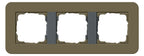 GIRA 0213426 Abdeckrahmen 3fach E3 Umbra/Anthrazit Soft-Touch