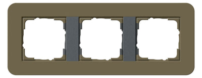 GIRA 0213426 Abdeckrahmen 3fach E3 Umbra/Anthrazit Soft-Touch
