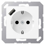 Jung A1520-18AWWM SCHUKOsteckdose m.USB Typ A