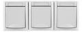 Panasonic 90591599-DE Pacific Schuko Steckdose 3-fach waagrecht FR-AP weiß