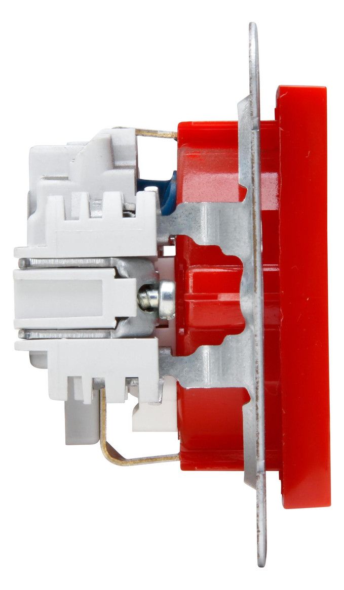 Kopp 940012004 HK07 Schuko Steckdose erh Ber.schutz Aufdruck "EDV" rot