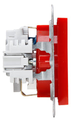 Kopp 940012004 HK07 Schuko Steckdose erh Ber.schutz Aufdruck "EDV" rot