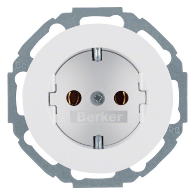 Berker 41452089 Steckdose SCHUKO Serie R.Classic polarweiß glänzend