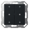 GIRA 5174005 Taster Wippe 2fach Pfeile OneKNX System 55 Schwarz matt (lackiert)