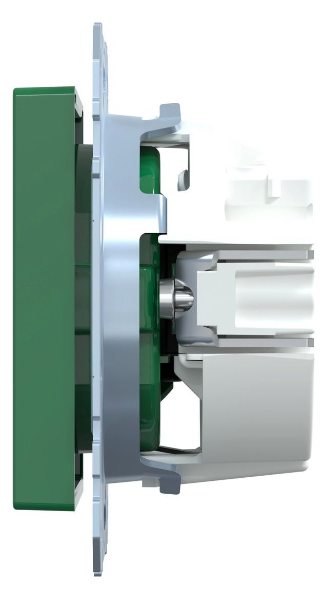 Mert MEG 2302-0304 SCHUKO-Steckdose BRS Sonder m.Schriftfeld StK SV grün Sys.M