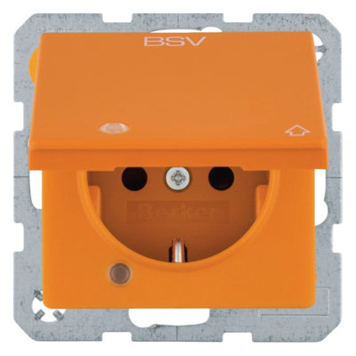 Berker 41516024 Steckdose SCHUKO Aufdruck BSV Klappdeckel beleuchtet Q.x