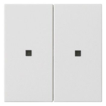 GIRA 536927 Wippe 2fach unbedruckt KF System 55 Reinweiß seidenmatt