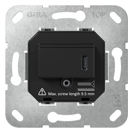 GIRA 236300 USB-Spannungsvers.PD Typ C Einsatz Schwarz