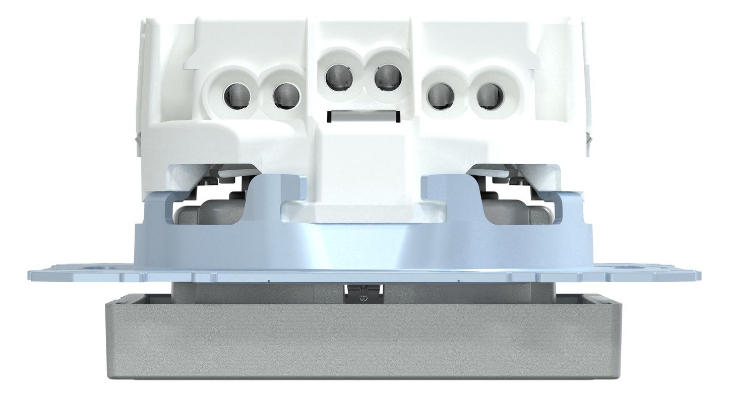 Mert MEG 2303-0460 SCHUKO-Steckdose BRS Ko.+Schriftfeld StK aluminium System M