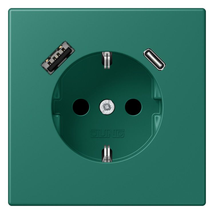Jung LC1520-15CA216 SCHUKO-Steckd.m.USB Typ AC LC32040
