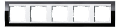 GIRA 0215733 Abdeckrahmen 5fach Zwischen rahmen RW gl. Event Klar Schwarz