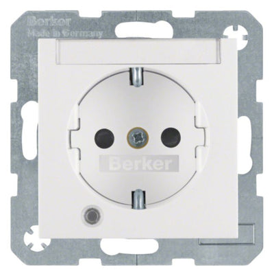 Berker 41108989 Steckdose SCHUKO+LED Kontroll B-feld+erh.BS S.1 polarweiß gl.