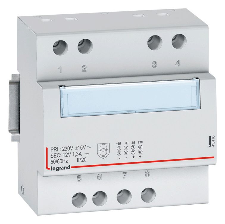 Legrand 413105 Spannungsversorgung prim.230V/50Hz sek.12VDC Strom 1,25A 5TE