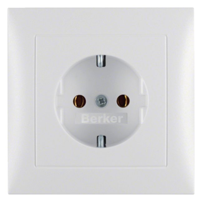 Berker 47429909 Steckdose SCHUKO m.Abdeckplatte S.1 polarweiß matt