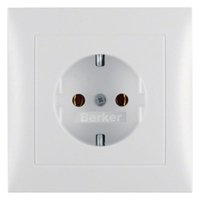 Berker 47429909 Steckdose SCHUKO m.Abdeckplatte S.1 polarweiß matt