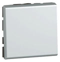 GGK 6829 M45-WS-9006 Wechselschalter 45x45mm m.schraublosen Anschlüssen alu