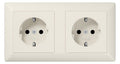Jung AS1522BF Kabel-Kanal-SCHUKO- Steckdose 2fach weiß