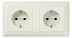 Jung AS1522BF Kabel-Kanal-SCHUKO- Steckdose 2fach weiß