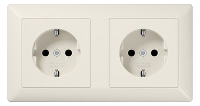 Jung AS1522BF Kabel-Kanal-SCHUKO- Steckdose 2fach weiß
