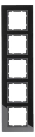 Berker 10156616 Glasrahmen 5fach B.7 schwarz
