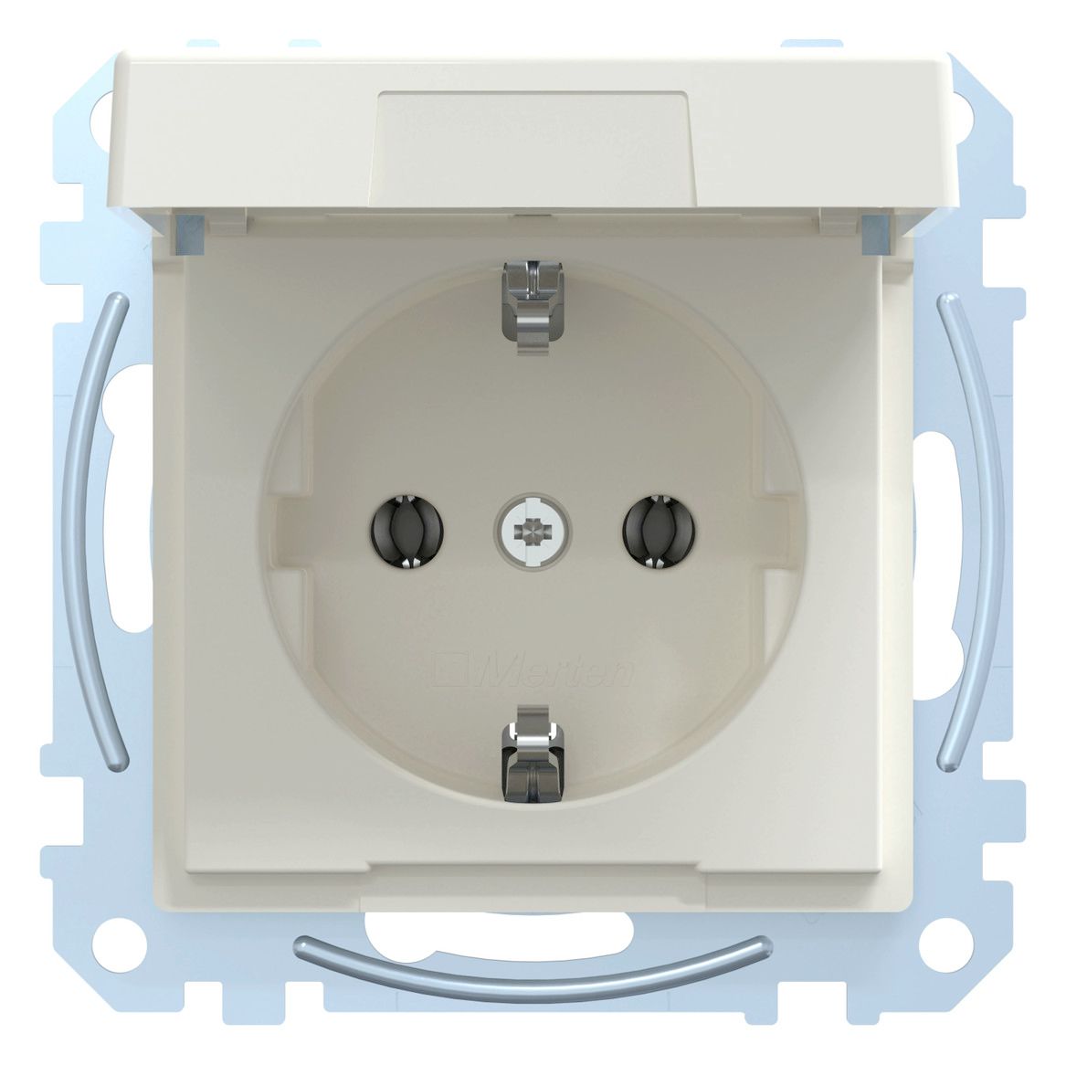 Mert MEG 2311-0419 SCHUKO-Steckdose StK m.Klappdeckel polarweiß System M