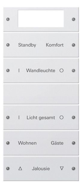 GIRA 221527 Wippenset 5fach Plus (2+3) beschreib. System 55 Reinweiß seidenmatt